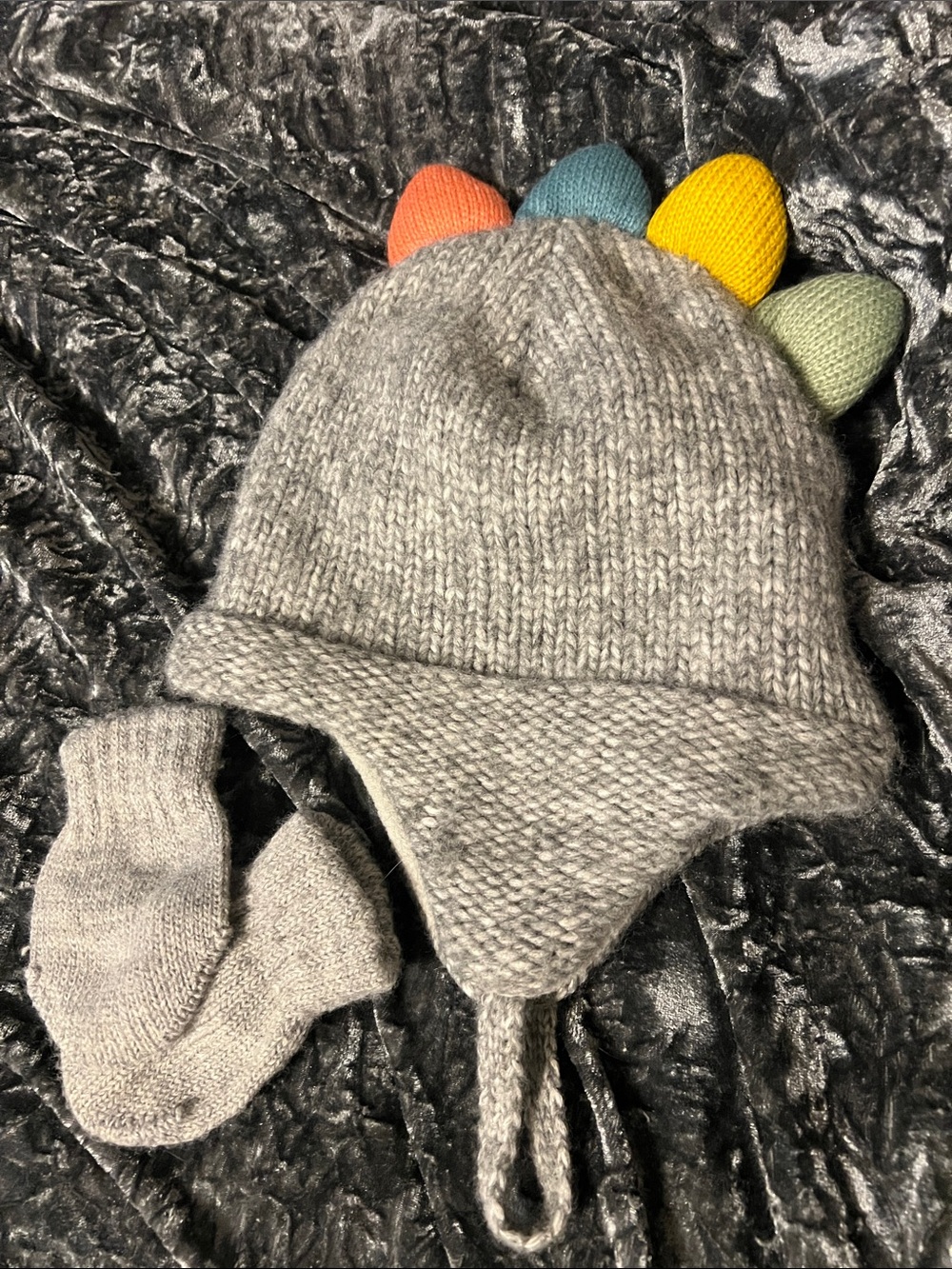 Dino Winter Hat and Mittens 6-12 Months